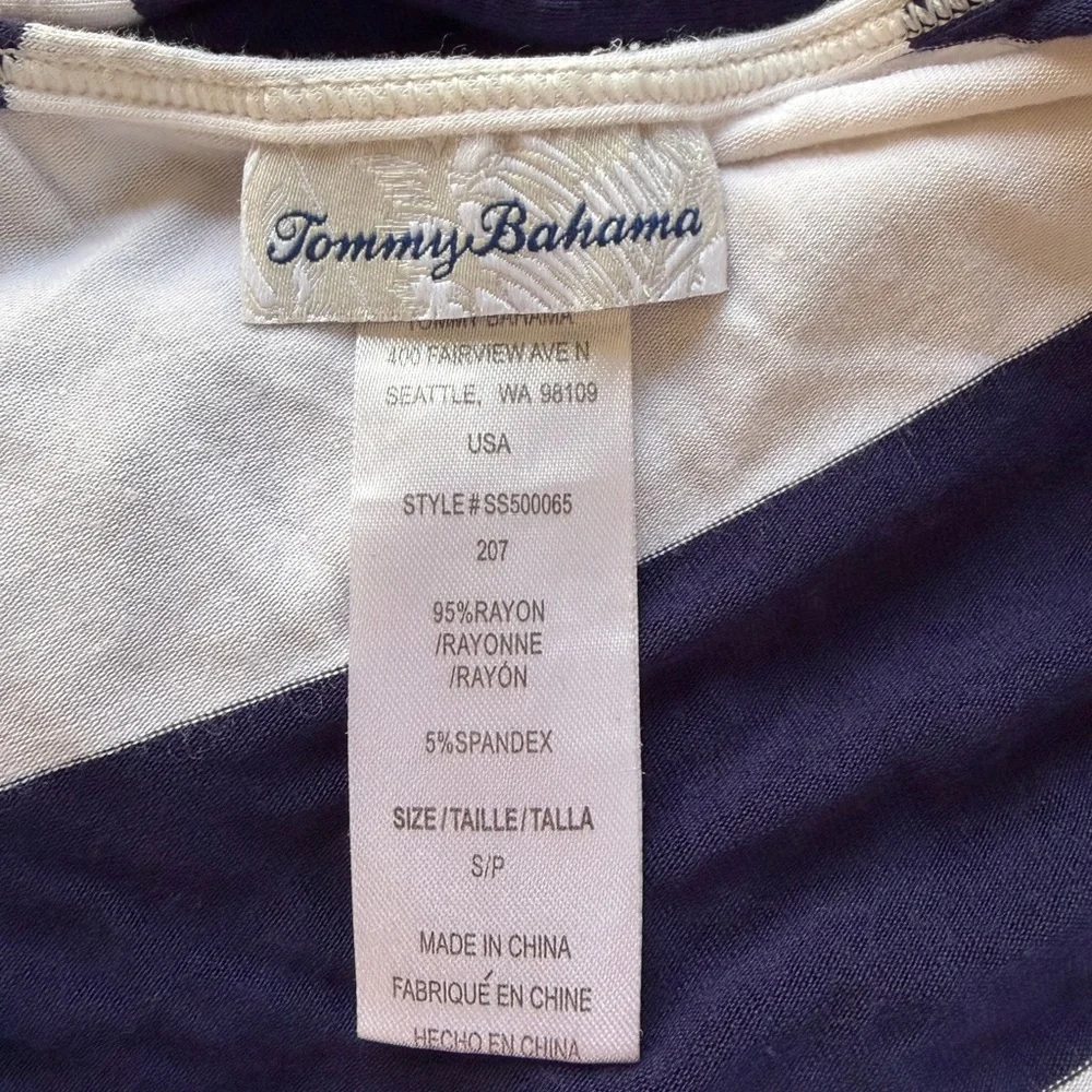 Tommy Bahama Navy and White Striped Maxi Dress - Picture 6 of 6